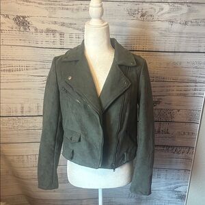 Forever 21 gray suede jacket size small